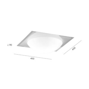 PLAFONIERA VETRO BIANCO SAT. A LED