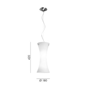 SOSPENSIONE CON VETRO SATINATO