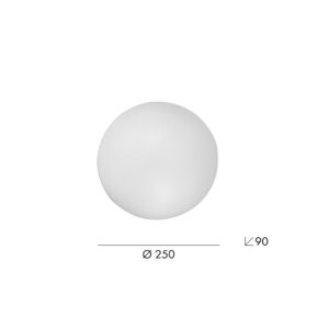 PLAFONIERA IN VETRO SATINATO A LED