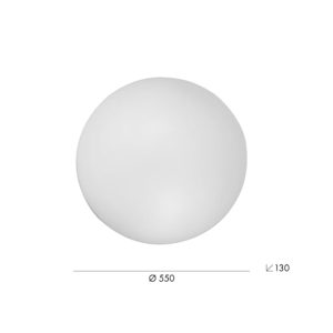 PLAFONIERA IN VETRO SATINATO A LED