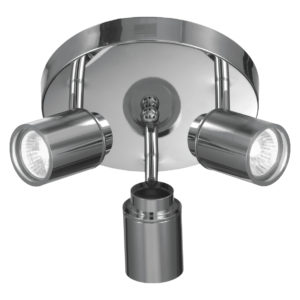 LAMPADA SOFFITTO GU10 CROMO 3X35W