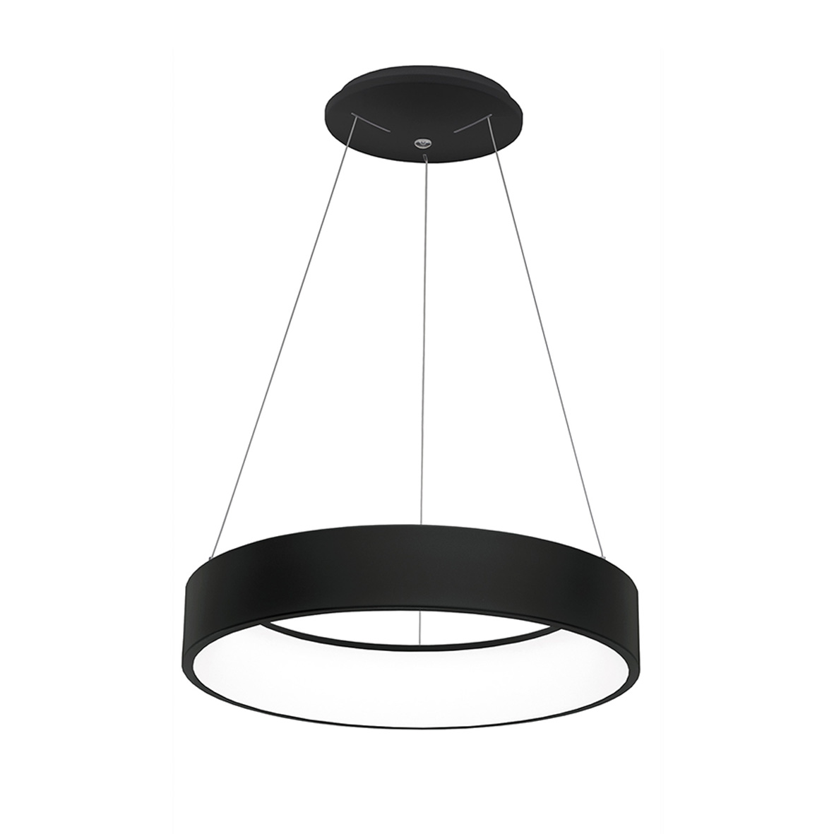 Lampadario LED 60x60 a Sospensione 60W, Nero, chip SAMSUNG LED