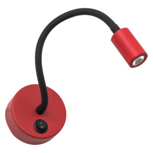 LAMPADA PARETE LED 3K ROSSO 3W