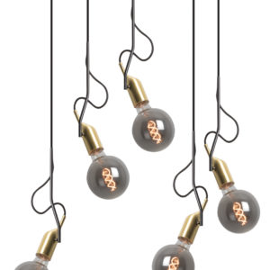 SOSPENSIONE 5XE27 NERO/ OTT. S.